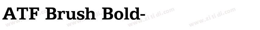 ATF Brush Bold字体转换